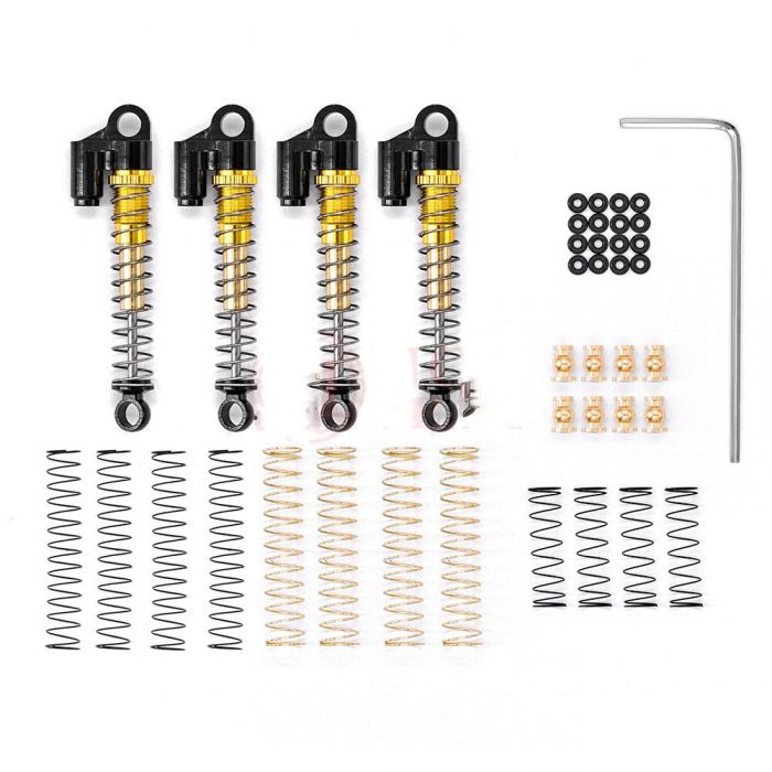 Powerhobby Aluminum 45mm Long Shocks Front & Rear, for Axial SCX24, 4pcs - Iron City RC Hobbies