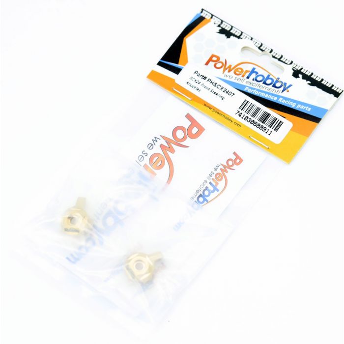 Powerhobby Brass Front Steering Knuckle Axial SCX24 - Iron City RC Hobbies