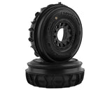 Pro-Line Dumont Paddle/Rib 2.2/3.0 Pre-Mounted Front Tires w/Raid Wheels (CR3) (Black) (2) w/12mm Removable Hex