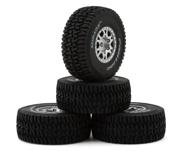 Pro-Line Mojave Grom Mirage TT Pre-Mounted Tires (Silver) (4) (Medium) w/12mm Hex
