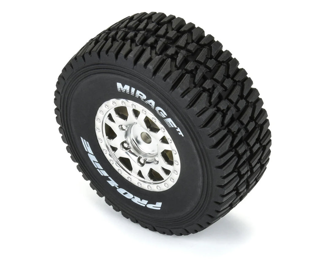 Pro-Line Mojave Grom Mirage TT Pre-Mounted Tires (Silver) (4) (Medium) w/12mm Hex