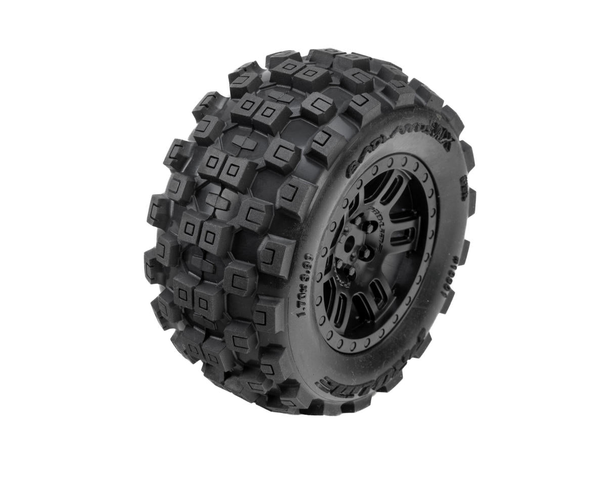 Pro-Line Arrma Mini Kraton Badlands Pre-Mounted Tires w/Split Six Wheels (Black) (2) (12mm Hex)