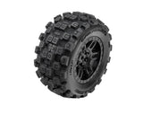 Pro-Line Arrma Mini Kraton Badlands Pre-Mounted Tires w/Split Six Wheels (Black) (2) (12mm Hex)