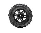 Pro-Line Arrma Mini Kraton Badlands Pre-Mounted Tires w/Split Six Wheels (Black) (2) (12mm Hex)