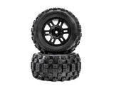 Pro-Line Arrma Mini Kraton Badlands Pre-Mounted Tires w/Split Six Wheels (Black) (2) (12mm Hex)