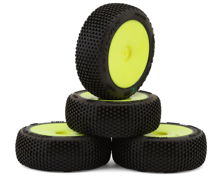 Pro-Line Hole Shot 3.0 1.9" Pre-Mounted Buggy Tire (Yellow) (4) (M3) (Typhon Grom) w/Velocity Wheel