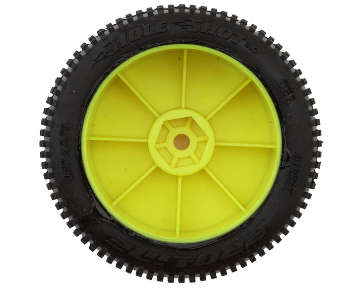 Pro-Line Hole Shot 3.0 1.9" Pre-Mounted Buggy Tire (Yellow) (4) (M3) (Typhon Grom) w/Velocity Wheel