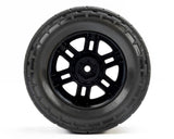 Pro-Line Menace Street Pre-Mounted Tires w/Split Six Wheels (Black) (2) w/12mm Hex