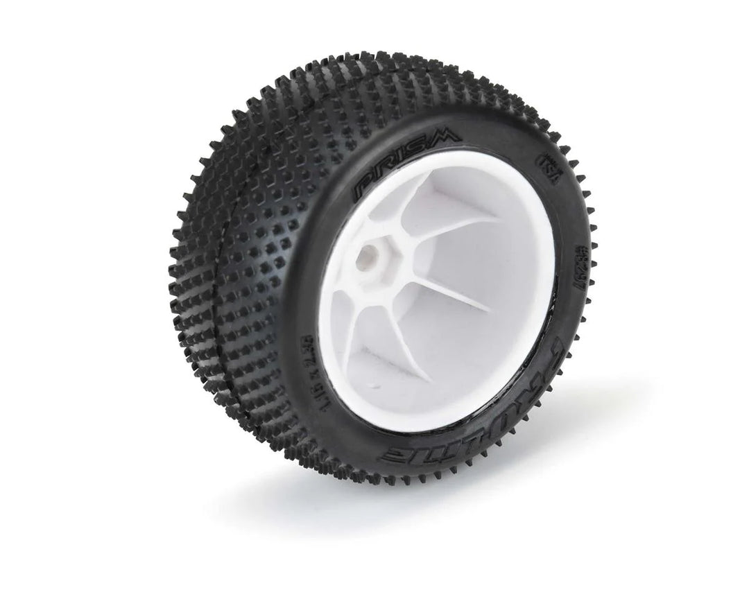 Pro-Line Mini-B Rear Pre-Mounted Prism Carpet Tire (White) (2) (Z3)