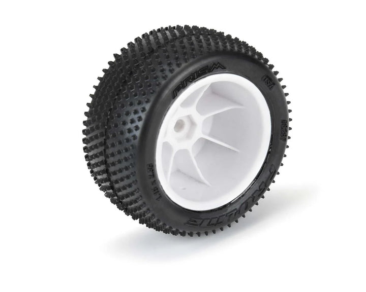Pro-Line Mini-B Rear Pre-Mounted Prism Carpet Tire (White) (2) (Z3)