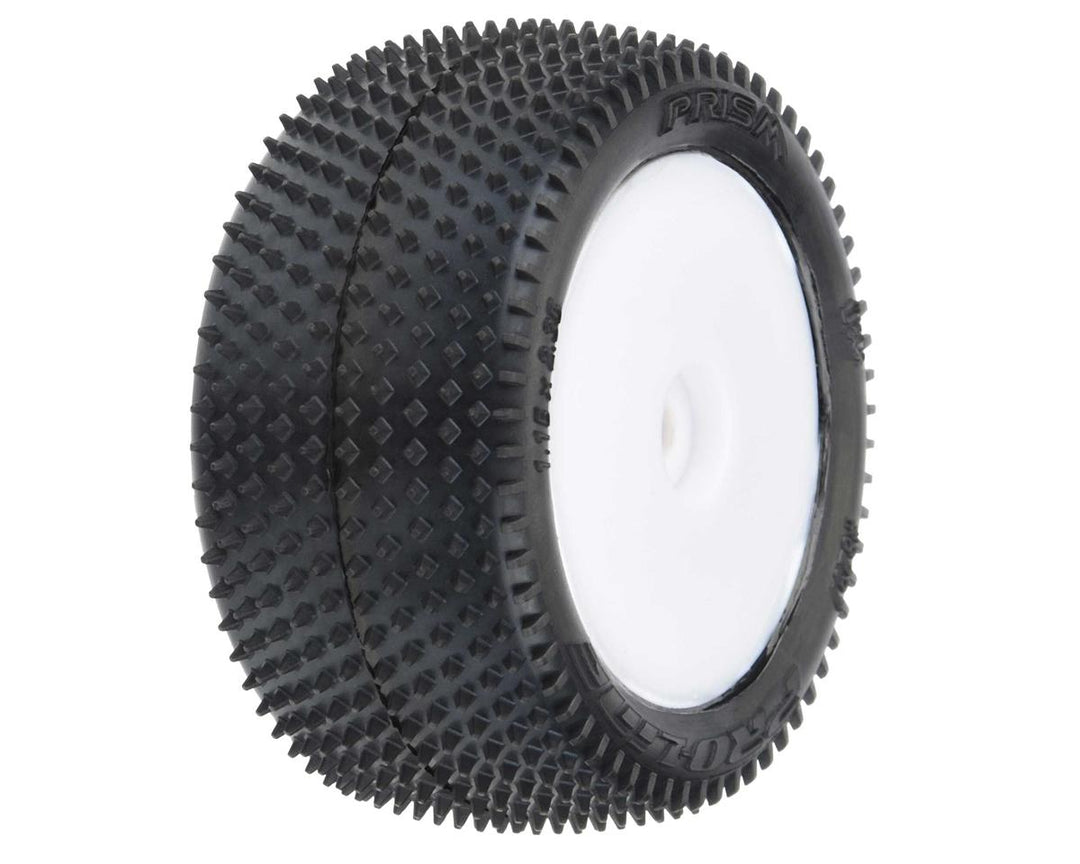 Pro-Line Mini-B Rear Pre-Mounted Prism Carpet Tire (White) (2) (Z3)