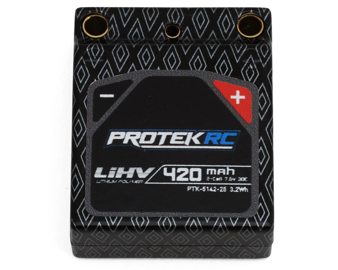 ProTek RC 2S 30C HV Hardcase LiPo Battery for Losi Micro-B (7.6V/420mAh) w/Charge Lead & 3.5mm Bullets