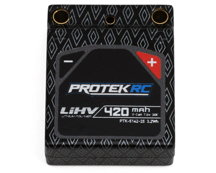 ProTek RC 2S 30C HV Hardcase LiPo Battery for Losi Micro-B (7.6V/420mAh) w/Charge Lead & 3.5mm Bullets