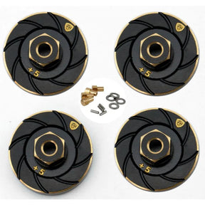 Power Hobby Brass Counterweight Wheel Hub Weights Adapter, for Axial SCX24 - Iron City RC Hobbies
