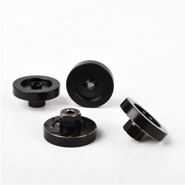 Power Hobby Brass Counterweight Wheel Hub Weights Adapter, for Axial SCX24 - Iron City RC Hobbies