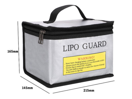 Racers Edge - Lipo Battery Charging Safety Bag 215x145x165mm with Zipper (RCE2105)