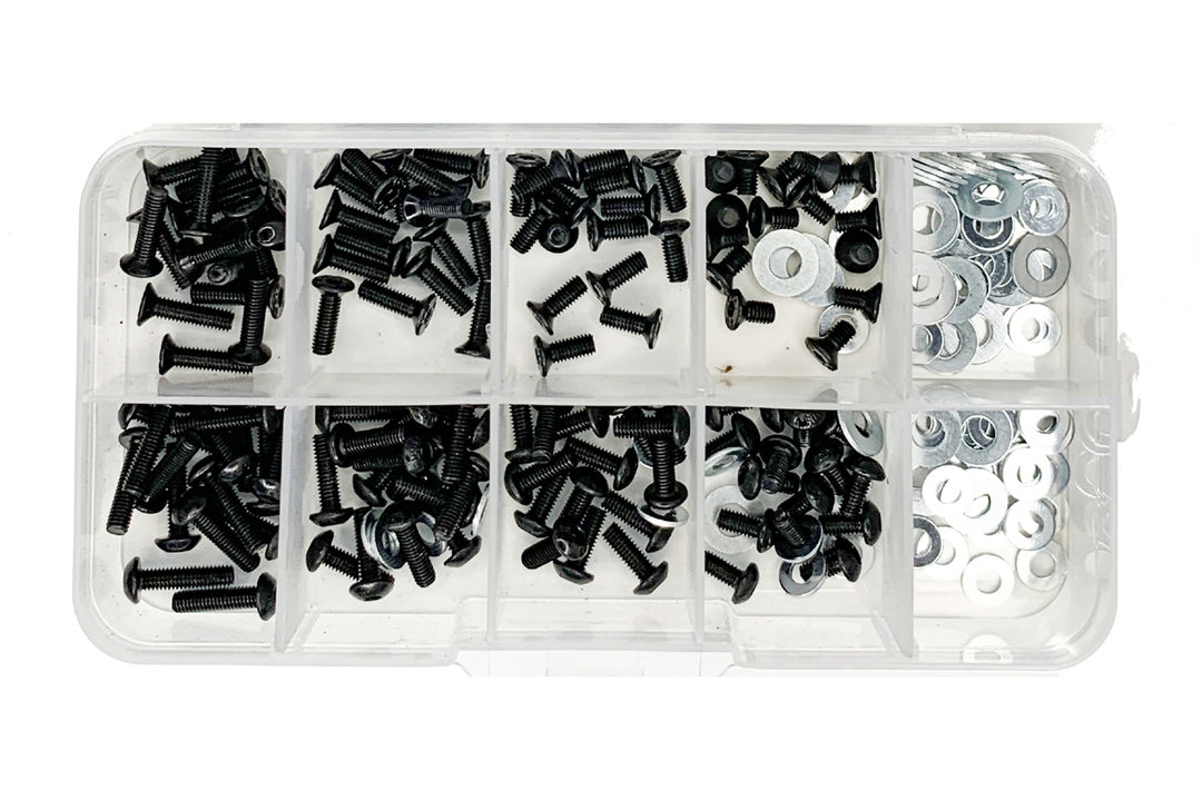 Racers Edge High Strength Steel Screw Assortment Box for 1/10 RC Car (300 pcs)
