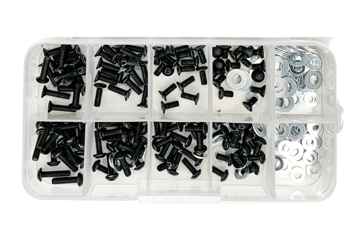 Racers Edge High Strength Steel Screw Assortment Box for 1/10 RC Car (300 pcs)