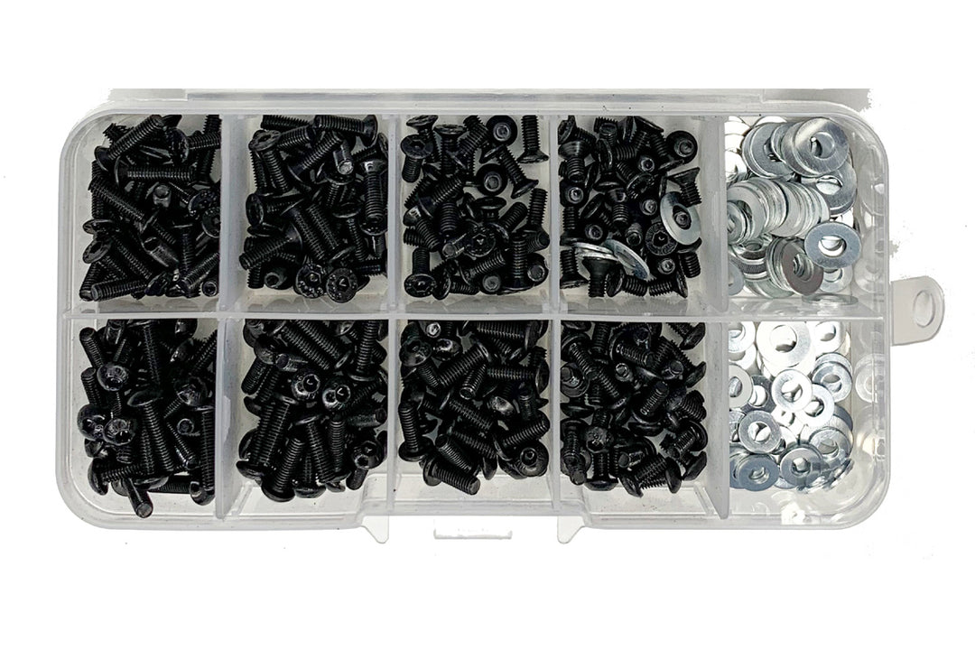 Racers Edge High Strength Steel Screw Assortment Box for 1/10 RC Car (300 pcs)