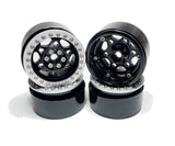 Racers Edge 2.2" Aluminum Beadlock Crawler Wheels Silver (4pcs)