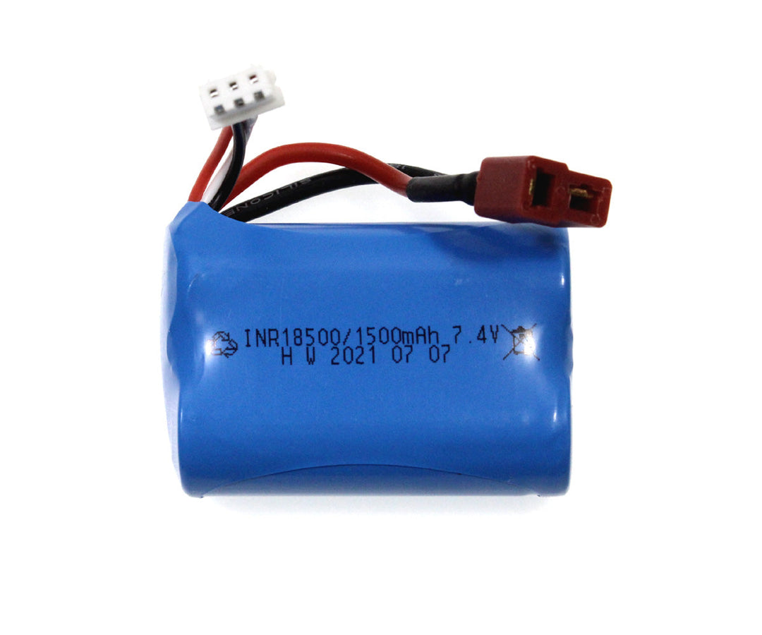 Racers Edge Li-Ion 7.4V 1500mAh Battery Pack (TYPE 18500) w/T-Plug for Blackzon Slyder (RCE6412) - Iron City RC Hobbies