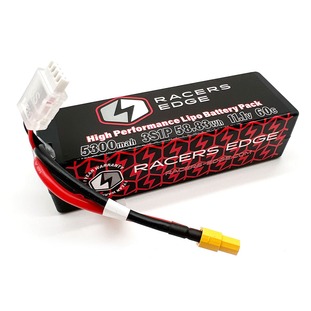 Racers Edge 5300mAh 3S 11.1V 60C Hard Case Lipo Battery with XT60 Connector