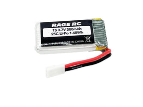 Rage RC 3.7V 380mAh 1S LiPo Battery Jetpack Commander XL - Iron City RC Hobbies