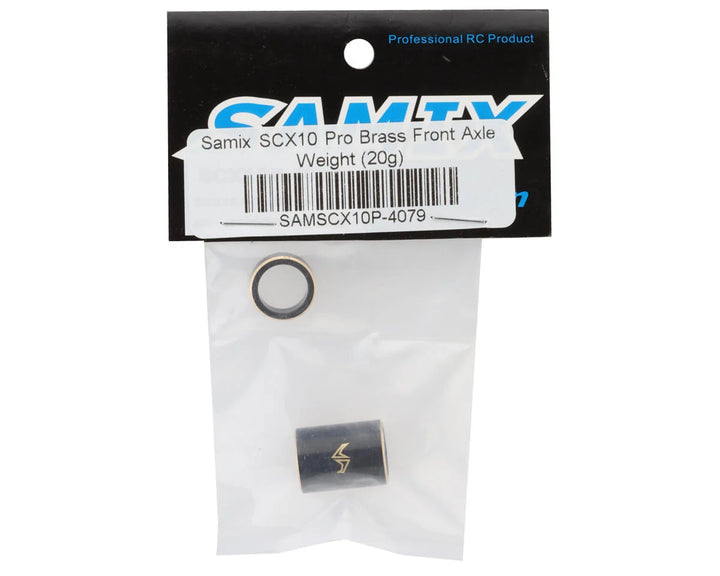 Samix SCX10 Pro Brass Front Axle Weight (20g)