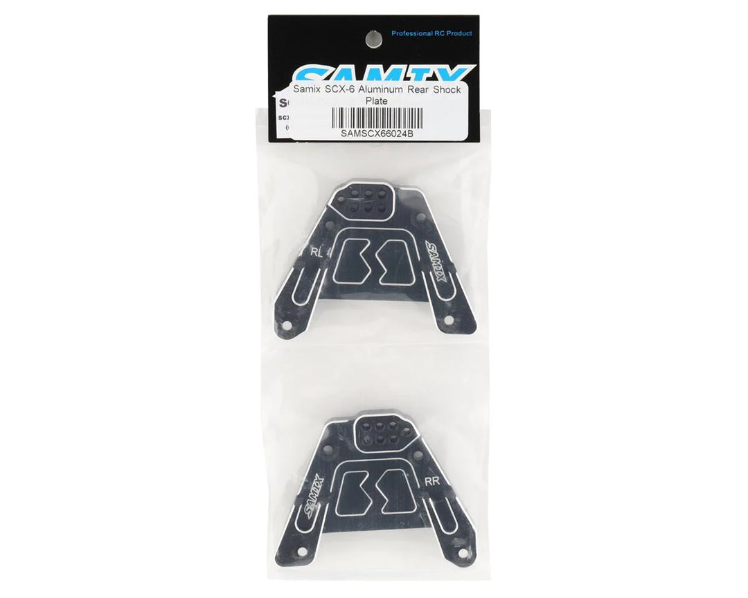 Samix SCX-6 Aluminum Rear Shock Plate (Black)