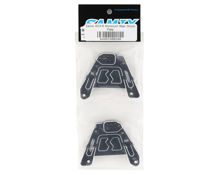Samix SCX-6 Aluminum Rear Shock Plate (Black)