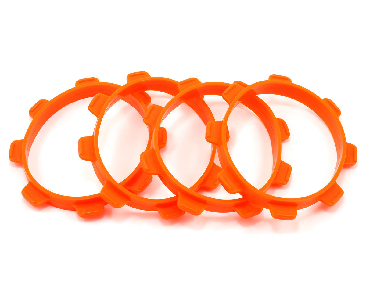 Serpent 1/8 Truck Tire Mounting Bands (Orange) (4)