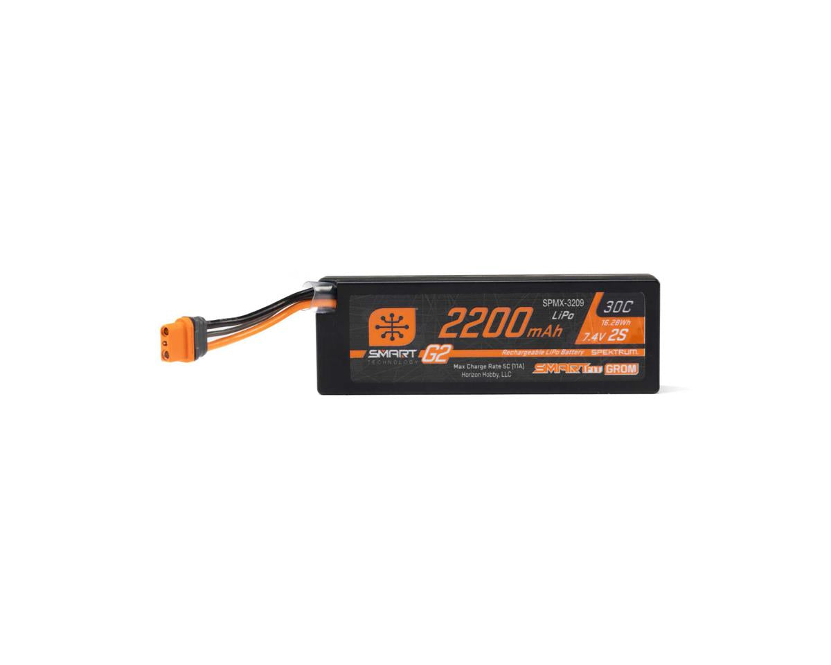 Spektrum RC 2S Smart G2 30C SmartFit LiPo Battery Pack (7.4V/2200mAh) w/IC2 Connector