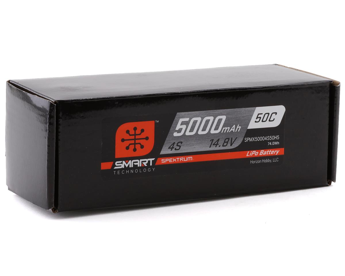 Spektrum 14.8V 5000mAh 4S 50C Smart Hardcase LiPo Battery: IC5