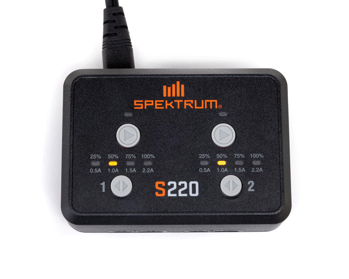 Spektrum RC S220 AC Balance Dual Battery Charger (3S/2A/20W x2)