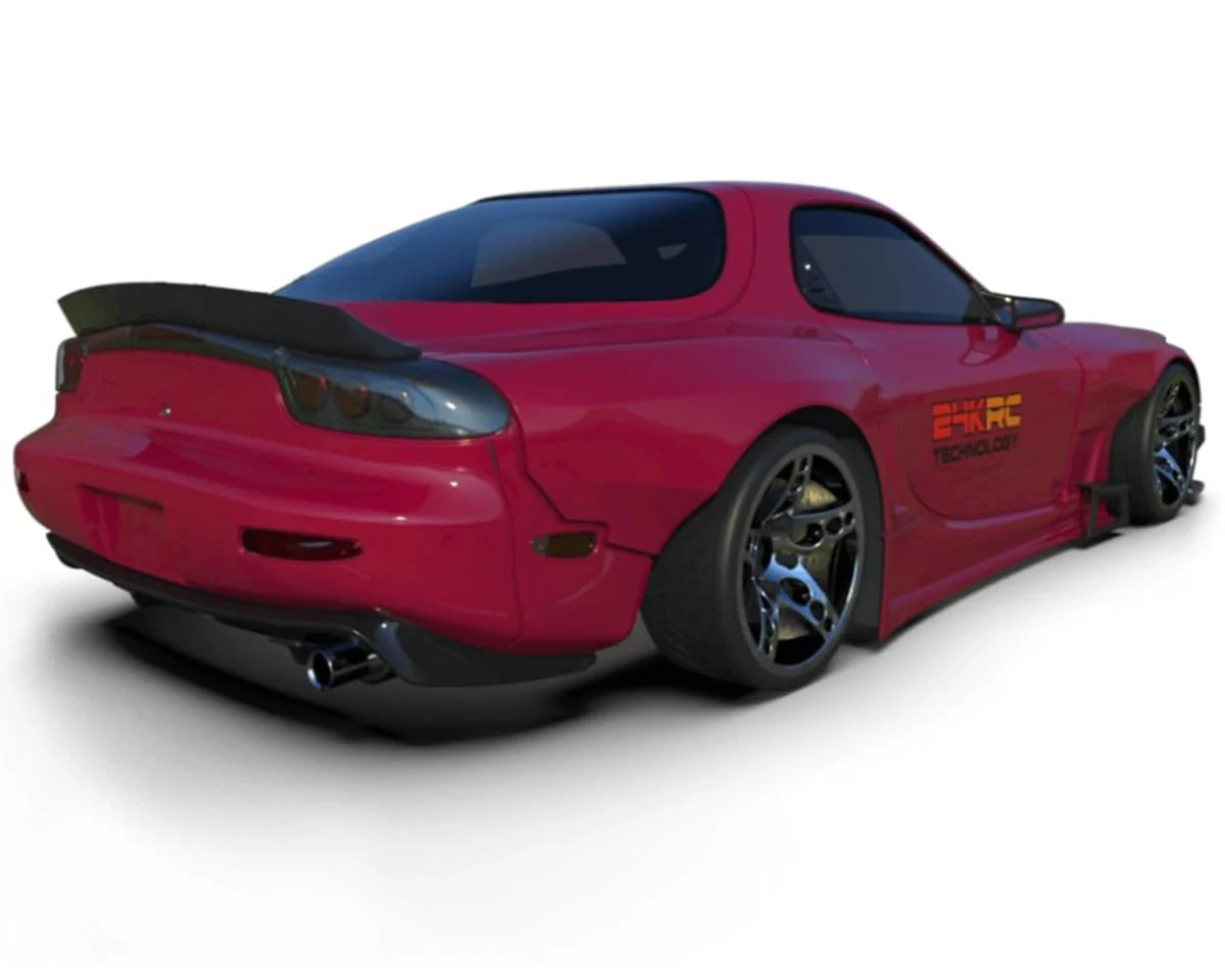 24K RC Technology 1/10 '92 RX7 FD Pandem V3 Full Drift Body Set w/Cosmetic Mods (Clear) (V3) (257mm Wheelbase)