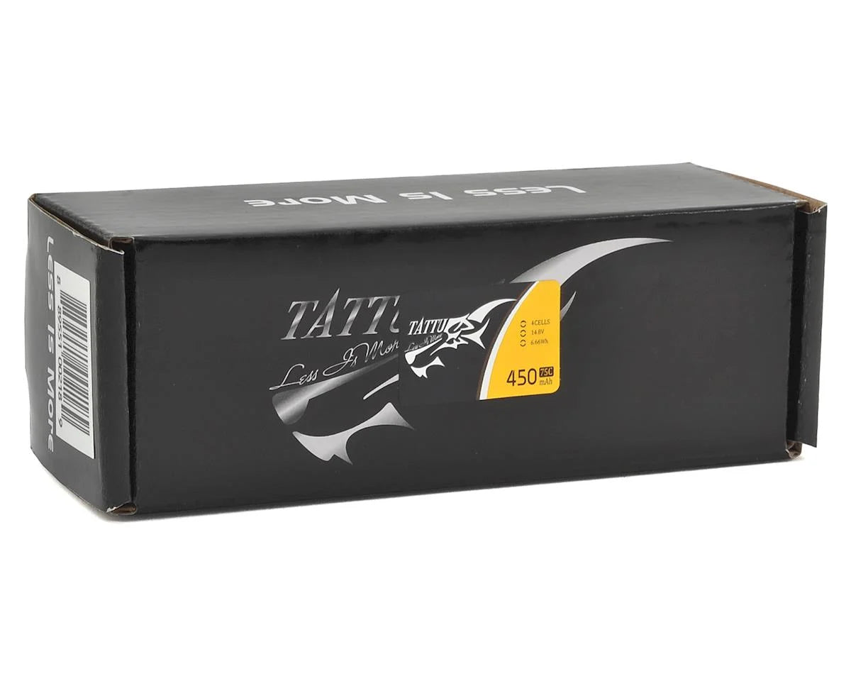 Tattu 4S LiPo Battery 75C (14.8V/450mAh) (JST-XH) w/XT-30 Connector