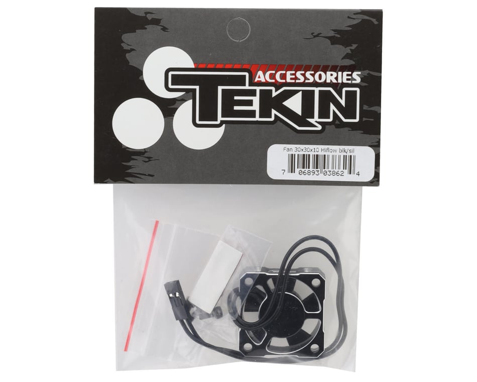 Tekin 30x30x10 Hiflow Aluminum Cooling Fan (Black/Silver) (TT3862) - Iron City RC Hobbies