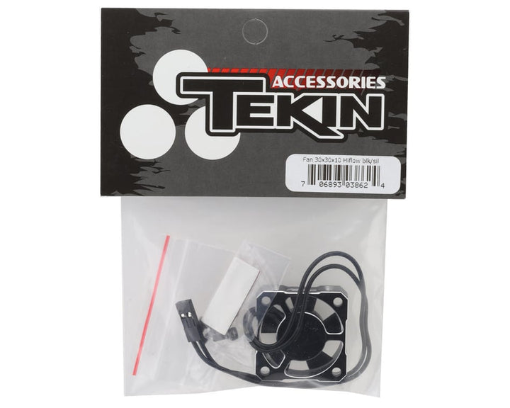 Tekin 30x30x10 Hiflow Aluminum Cooling Fan (Black/Silver) (TT3862) - Iron City RC Hobbies