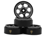 TREAL SCX24 Wheels 1.0" Beadlock Wheels (4P) Scale-Look Concave Six Spoke Rim Crawler Wheels for Axial SCX24 -Type D