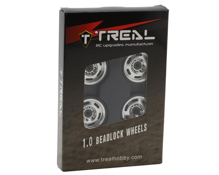Treal Hobby Type E 1.0" 6-Slot Beadlock Wheels (Silver) (4) (21.9g)