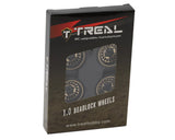 Treal Hobby Type D 1.0" Brass Beadlock Crawler Wheels (Black/Gold) (40g ea) (4)