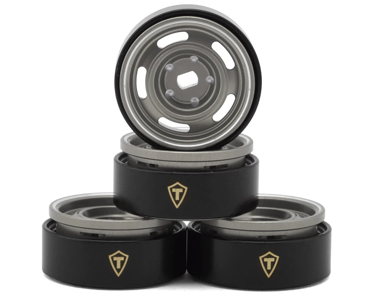 Treal Hobby 0.7" 5-Slot Aluminum Micro Rock Crawler Beadlock Wheels (Choose Color) (4) (8g ea)
