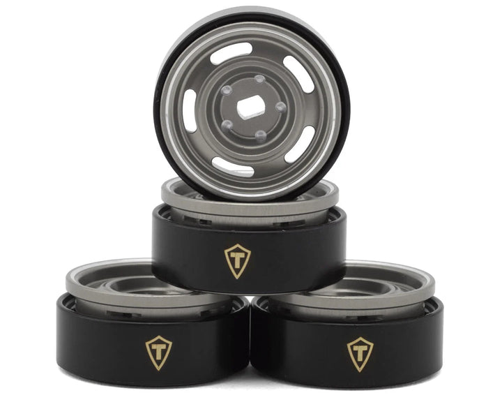 Treal Hobby 0.7" 5-Slot Aluminum Micro Rock Crawler Beadlock Wheels (Choose Color) (4) (8g ea)