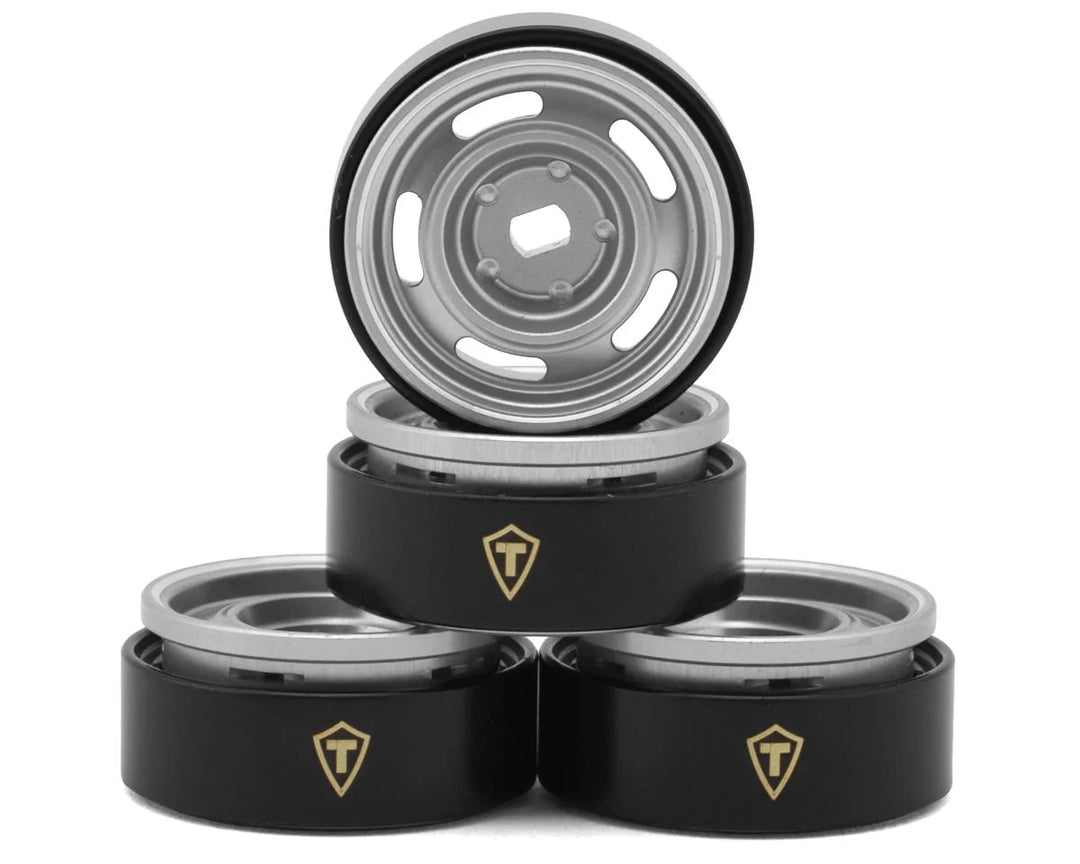 Treal Hobby 0.7" 5-Slot Aluminum Micro Rock Crawler Beadlock Wheels (Choose Color) (4) (8g ea)