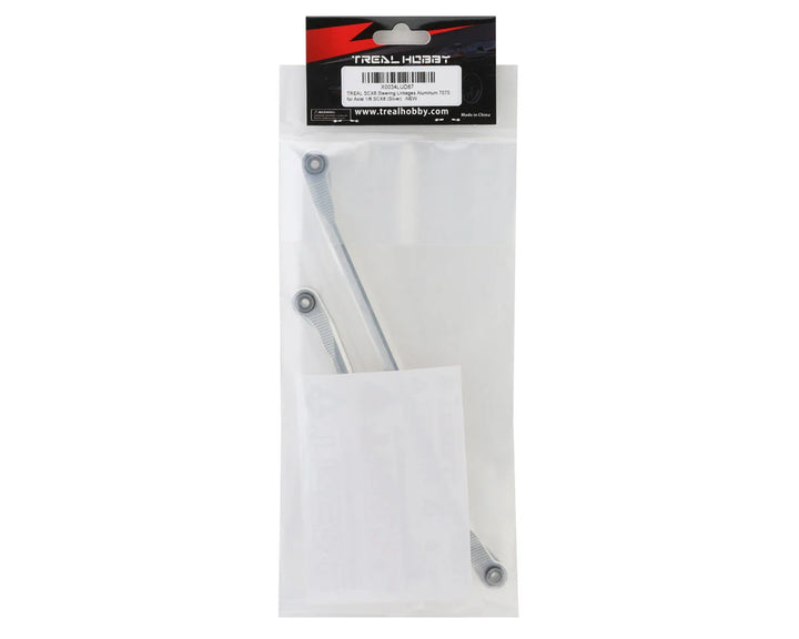Treal Hobby SCX6 Aluminum Steering Links (Silver)