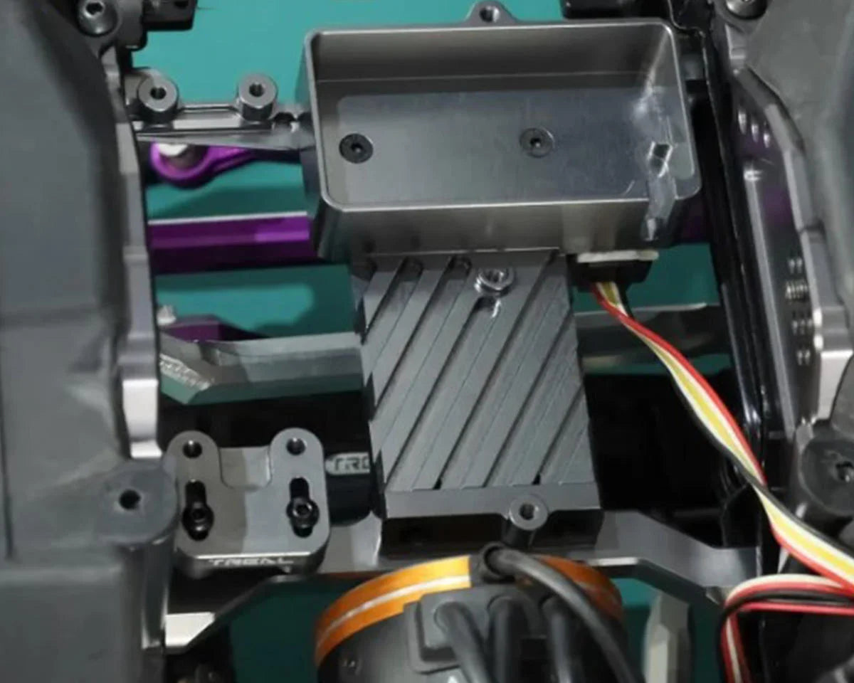 Treal Hobby Axial SCX6 Aluminum ESC & Servo Mount Bracket (Titanium)