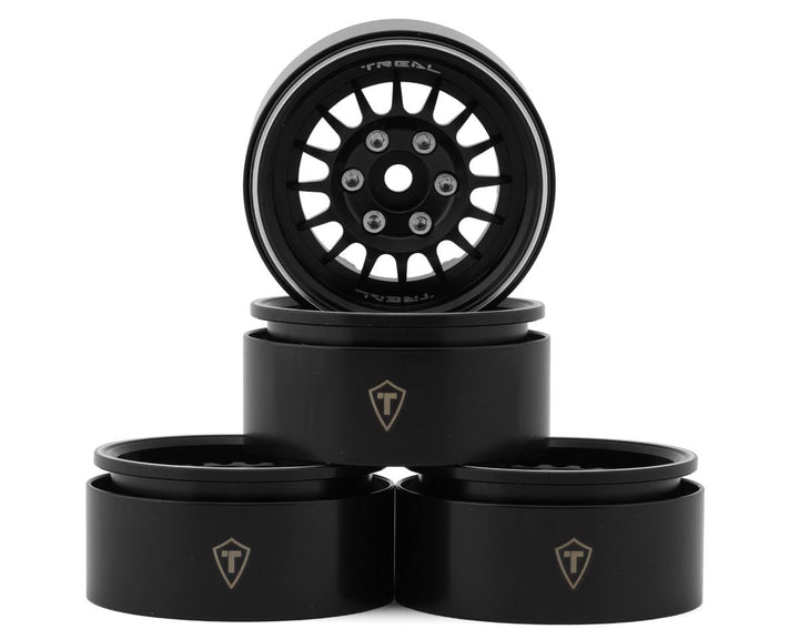 Treal Hobby Type N 1.9" Multi-Spoke Beadlock Wheels (Black) (4)