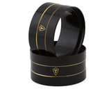 Treal Hobby Brass Heavy Weight 2.2" Center Internal Beadlock Wheel Rings (Black) (2) (186.4g)