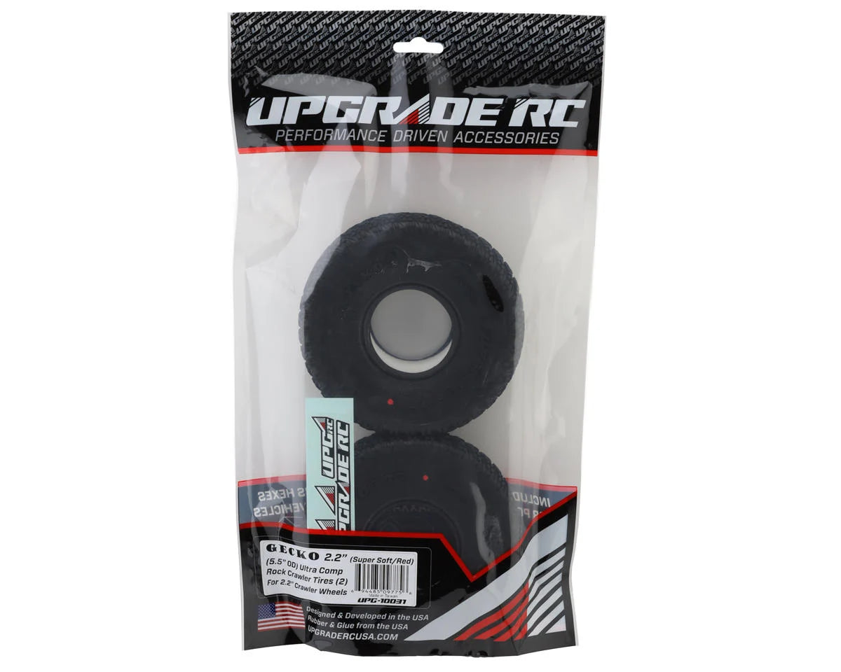 UpGrade RC Gecko 2.2" Ultra Comp Rock Crawler Tires (5.5" O.D.) (2) (Super Soft)