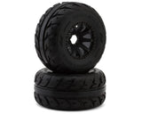 UpGrade RC Belted Street Radials 2.9" Pre-Mounted Tires for Traxxas MAXX (2) (Regular & Wide Offset Hexes Included)